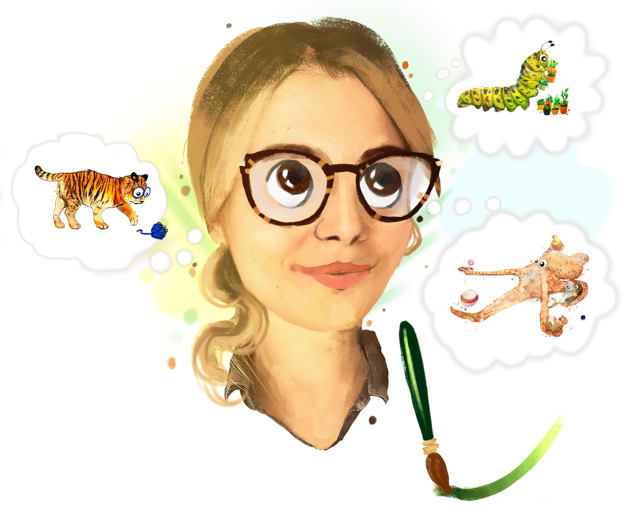 Gezeichnetes Porträt von Daria Schreiber