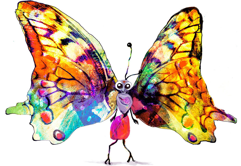 Tanzender Schmetterling